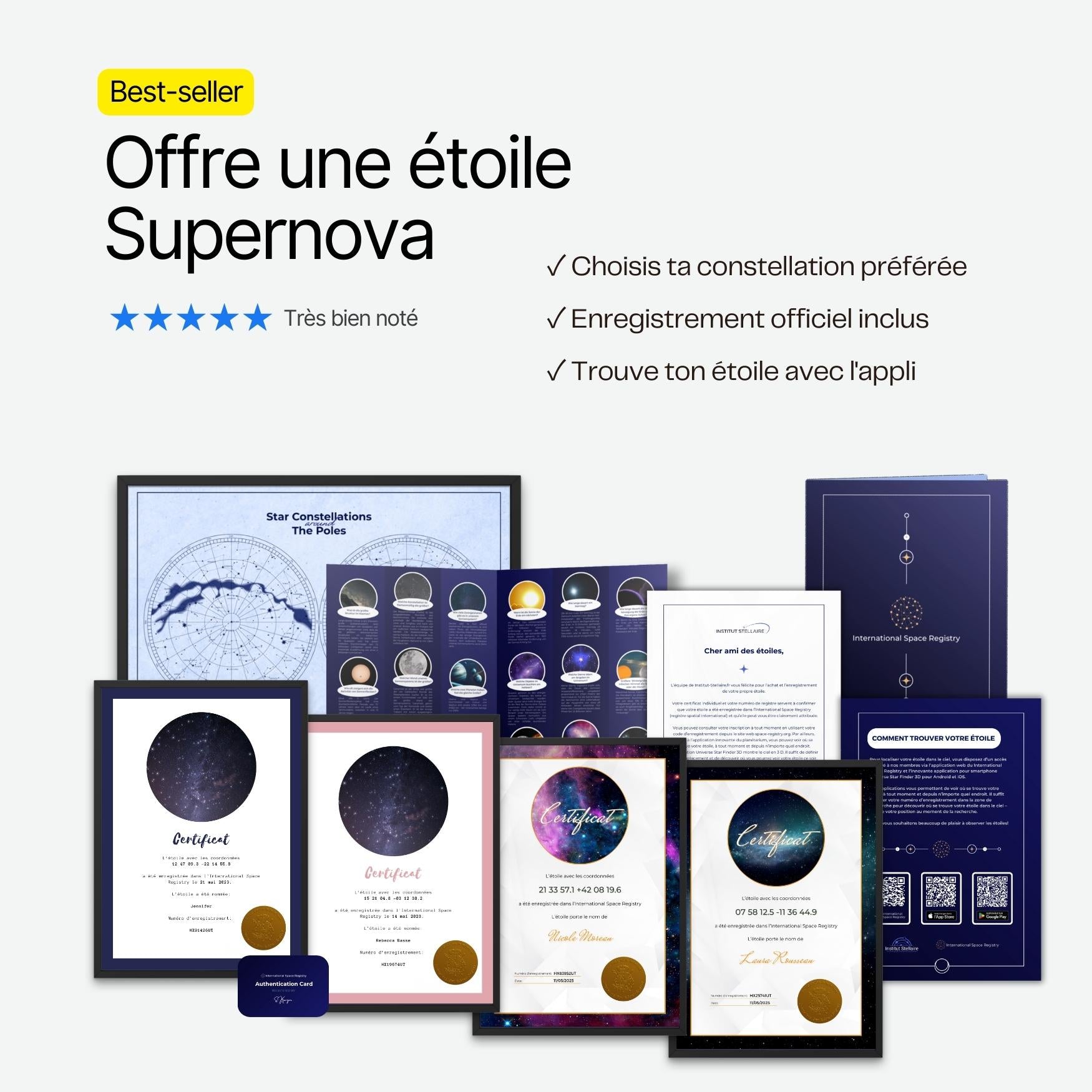 Nomme une étoile d'une constellation - Supernova